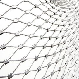 動物園のステンレス鋼ロープの網、ステンレス鋼ワイヤー ロープのフェルールの網